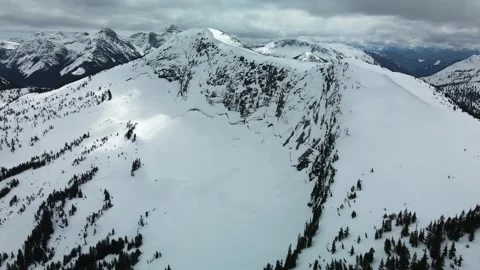 Winter in the mountains, drone shot Stock Footage 289576613