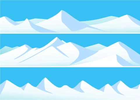 Winter mountains Stock Illustration