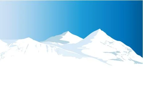 Winter mountains Stock Illustration