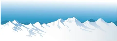 Winter mountains Stock Illustration