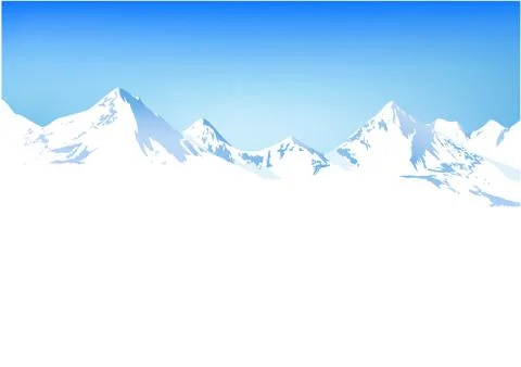 Winter mountains Stock Illustration
