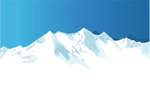 Winter mountains Stock Illustration