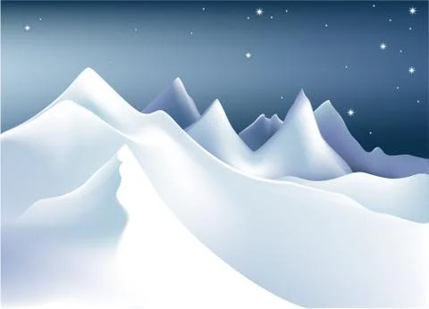 Winter mountains Stock Illustration