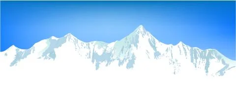 Winter mountains Stock Illustration