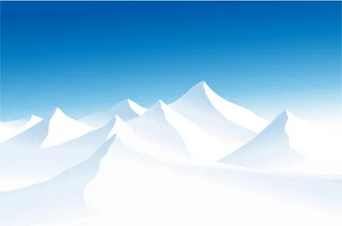 Winter mountains Stock Illustration