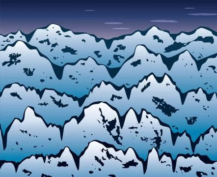 Winter mountains Stock Illustration