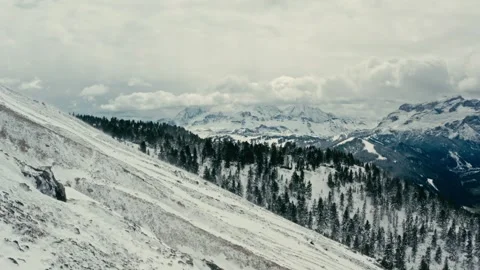 Winter Mountains Landscape Captured by Drone in the High Alpine Wilderness 库存影片 331170218