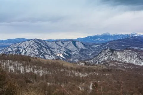 Winter mountains landscape Stock Photos