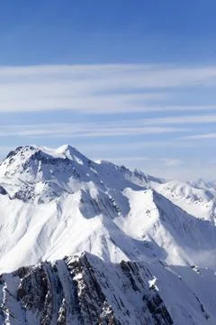Winter mountains in nice day Stock Photos