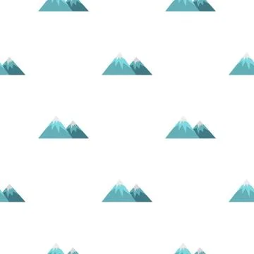 Winter mountains pattern seamless Stock Illustration