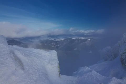 Winter in mountains Stock Photos