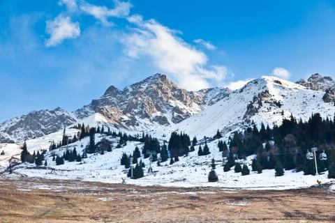 Winter in the mountains Stock Photos