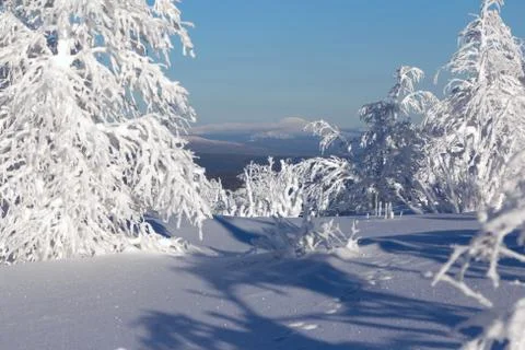 Winter in the mountains Stock Photos