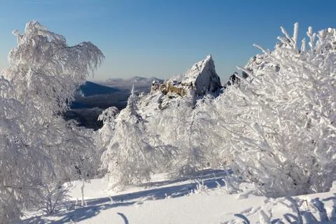 Winter in the mountains Stock Photos