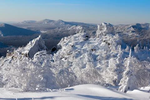 Winter in the mountains Stock Photos