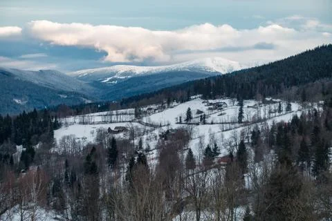Winter in the mountains Stock Photos