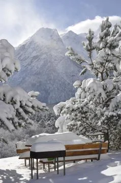 Winter in the mountains Foto stock