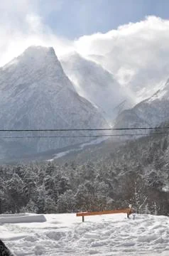 Winter in the mountains Foto stock