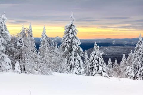 Winter in the mountains Stock Photos
