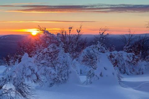 Winter in the mountains Stock Photos