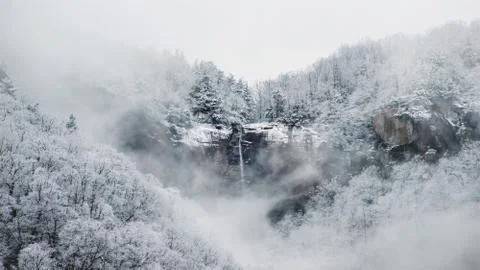 Winter in the Mountains 스톡 사진