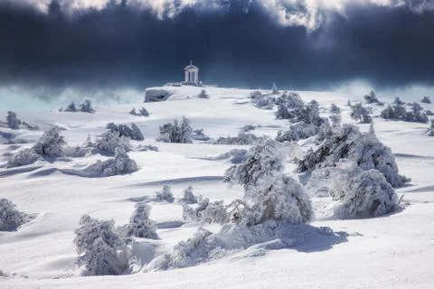 Winter in the mountains Stock Photos