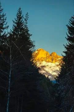 Winter in the Mountains Stock Photos