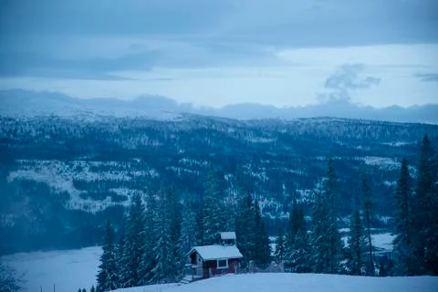 Winter in The Mountains Stock Photos