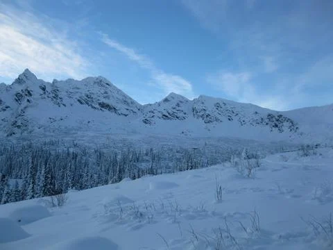Winter in mountains Stock Photos