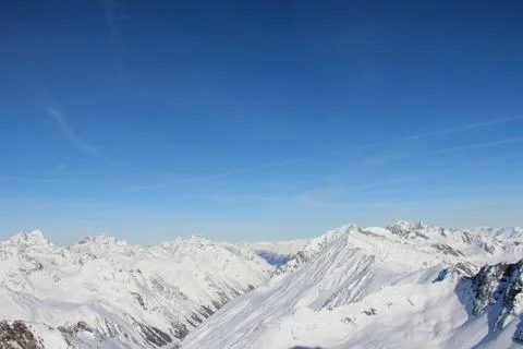 Winter mountains in Soelden Stock Photos