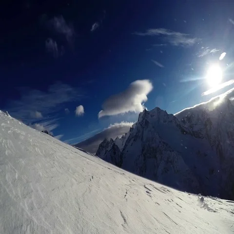 Winter in mountains timelapse Stock Footage 69457161
