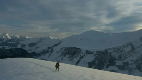 Winter mountains travel Stock Footage 138169633
