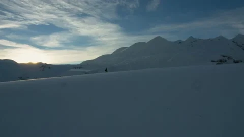 Winter mountains travel Stock Footage 138170281