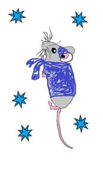 Winter mouse 库存插图