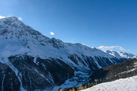 Winter moutain view Stock Photos