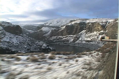 Winter N Thompson from train Stock Footage 240175