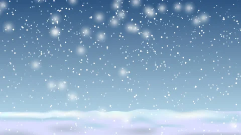 Winter natural seamless animation with falling snowflakes Stock Footage 143930148