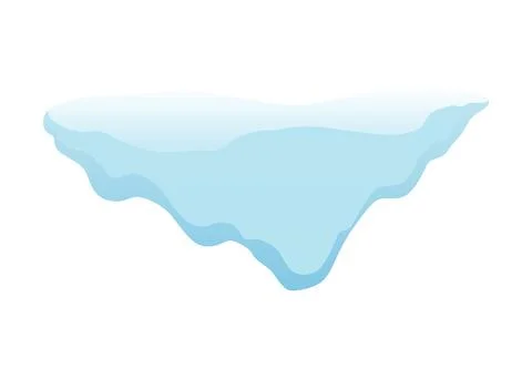 Winter nature design element set. Snow symbol, pile of snow. Snowy decoration Stock Illustration