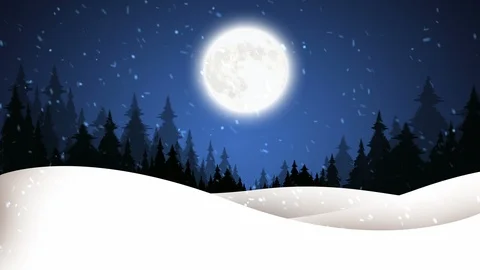 Winter night background. Stock Footage 97943745