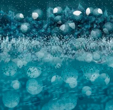 Winter night bubbles music Stock Illustration