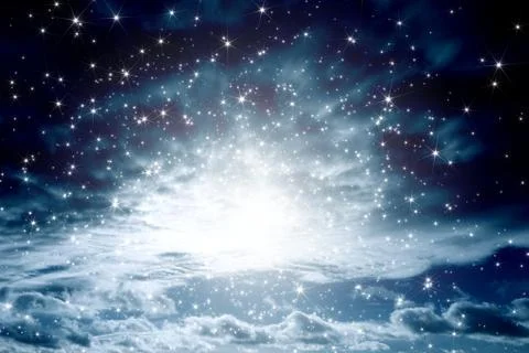 Winter night Stock Illustration