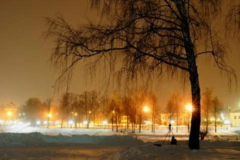 Winter night Stock Photos