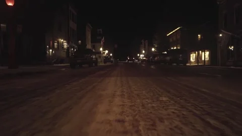 Winter Night Stroll Stock Footage 248339938
