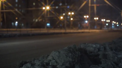 Winter night traffic Stock Footage 103110067