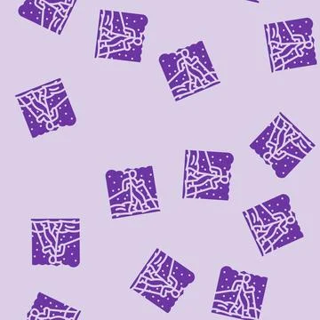 Winter nordic walking glyph vector seamless pattern イラスト素材