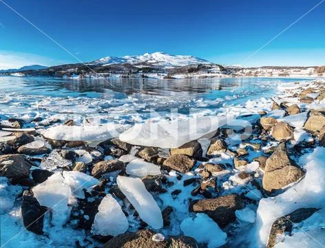 Winter Norway lake Stock Photos
