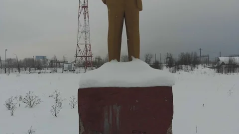 Winter old Lenin Stock Footage 101057277