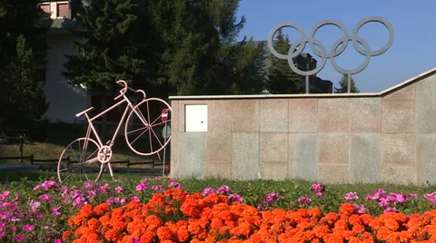 Winter Olympics monument Video stock 37587121