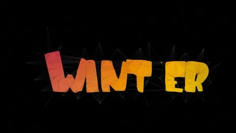 Winter Olympics Text Warping Tessellated Looping Triangles Text Morph Video stock 113867892