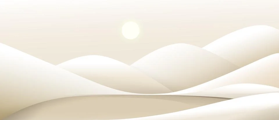 Winter or Desert Landscape empty design Stock Illustration